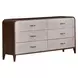 Houston Walnut 6 Drawer Dresser