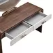 Houston Walnut 2 Drawer Vanity Table with Mirror