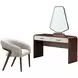 Houston Walnut 2 Drawer Vanity Table with Mirror and Chair