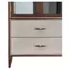 Houston Walnut 2 Drawer Display Cabinet with LED Lighting