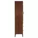 Houston Walnut 2 Drawer Display Cabinet with LED Lighting