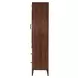 Houston Walnut 2 Drawer Display Cabinet with LED Lighting