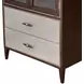 Houston Walnut 2 Drawer Display Cabinet with LED Lighting