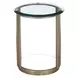 Houston Brushed Gold Round End Table