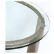 Houston Brushed Gold Round End Table