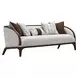 Houston Pebble and Walnut 92" Sofa