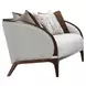 Houston Pebble and Walnut 92" Sofa