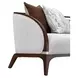Houston Pebble and Walnut 92" Sofa