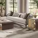 Houston Pebble and Walnut 92" Sofa
