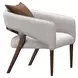 Houston Walnut and Pebble Accent Chair