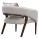 Houston Walnut and Pebble Accent Chair