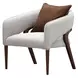 Houston Walnut and Pebble Accent Chair