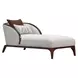 Houston Pebble and Walnut 32" Chaise