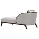 Houston Pebble and Walnut 32" Chaise