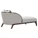 Houston Pebble and Walnut 32" Chaise