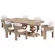 West Kensington Sea Salt Caramel 128" Extendable Rectangular Dining Table
