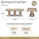 West Kensington Sea Salt Caramel 128" Extendable Rectangular Dining Table