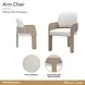 West Kensington Buff and Sea Salt Caramel Upholstered Dining Arm Chair