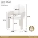 West Kensington Buff and Sea Salt Caramel Upholstered Dining Arm Chair