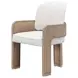 West Kensington Buff and Sea Salt Caramel Upholstered Dining Arm Chair