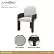 West Kensington Buff and Medium Espresso Upholstered Dining Arm Chair