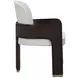 West Kensington Buff and Medium Espresso Upholstered Dining Arm Chair