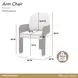 West Kensington Buff and Medium Espresso Upholstered Dining Arm Chair