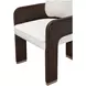 West Kensington Buff and Medium Espresso Upholstered Dining Arm Chair