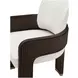 West Kensington Buff and Medium Espresso Upholstered Dining Arm Chair