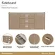 West Kensington Sea Salt Caramel 2 Door Sideboard with LED