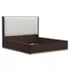 West Kensington Buff and Medium Espresso Upholstered Platform Bedroom Set