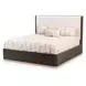 West Kensington Buff and Medium Espresso Upholstered Platform Bedroom Set