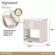 West Kensington Sea Salt Caramel 1 Drawer Nightstand