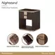 West Kensington Medium Espresso 1 Drawer Nightstand with LED