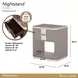 West Kensington Medium Espresso 1 Drawer Nightstand with LED
