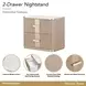 West Kensington Sea Salt Caramel 2 Drawer Nightstand