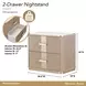 West Kensington Sea Salt Caramel 2 Drawer Nightstand