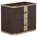 West Kensington Medium Espresso 2 Drawer Nightstand with LED