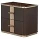 West Kensington Medium Espresso 2 Drawer Nightstand with LED
