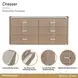 West Kensington Sea Salt Caramel 6 Drawer Dresser with LED