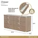 West Kensington Sea Salt Caramel 6 Drawer Dresser with LED