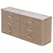 West Kensington Buff and Sea Salt Caramel Upholstered Platform Bedroom Set
