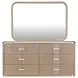 West Kensington Sea Salt Caramel 6 Drawer Dresser with Mirror and LED