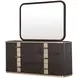 West Kensington Medium Espresso 6 Drawer Dresser with Mirror and LED