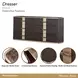 West Kensington Medium Espresso 6 Drawer Dresser with LED