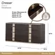 West Kensington Medium Espresso 6 Drawer Dresser with LED