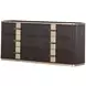 West Kensington Medium Espresso 6 Drawer Dresser with LED