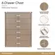West Kensington Sea Salt Caramel 6 Drawer Highboy Chest