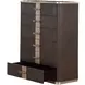West Kensington Buff and Medium Espresso Upholstered Platform Bedroom Set