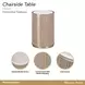 West Kensington Sea Salt Caramel Round Chairside Table